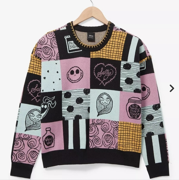 Her Universe Disney The Nightmare Before Christmas Sally Patchwork Sweater M - Picture 1 of 2